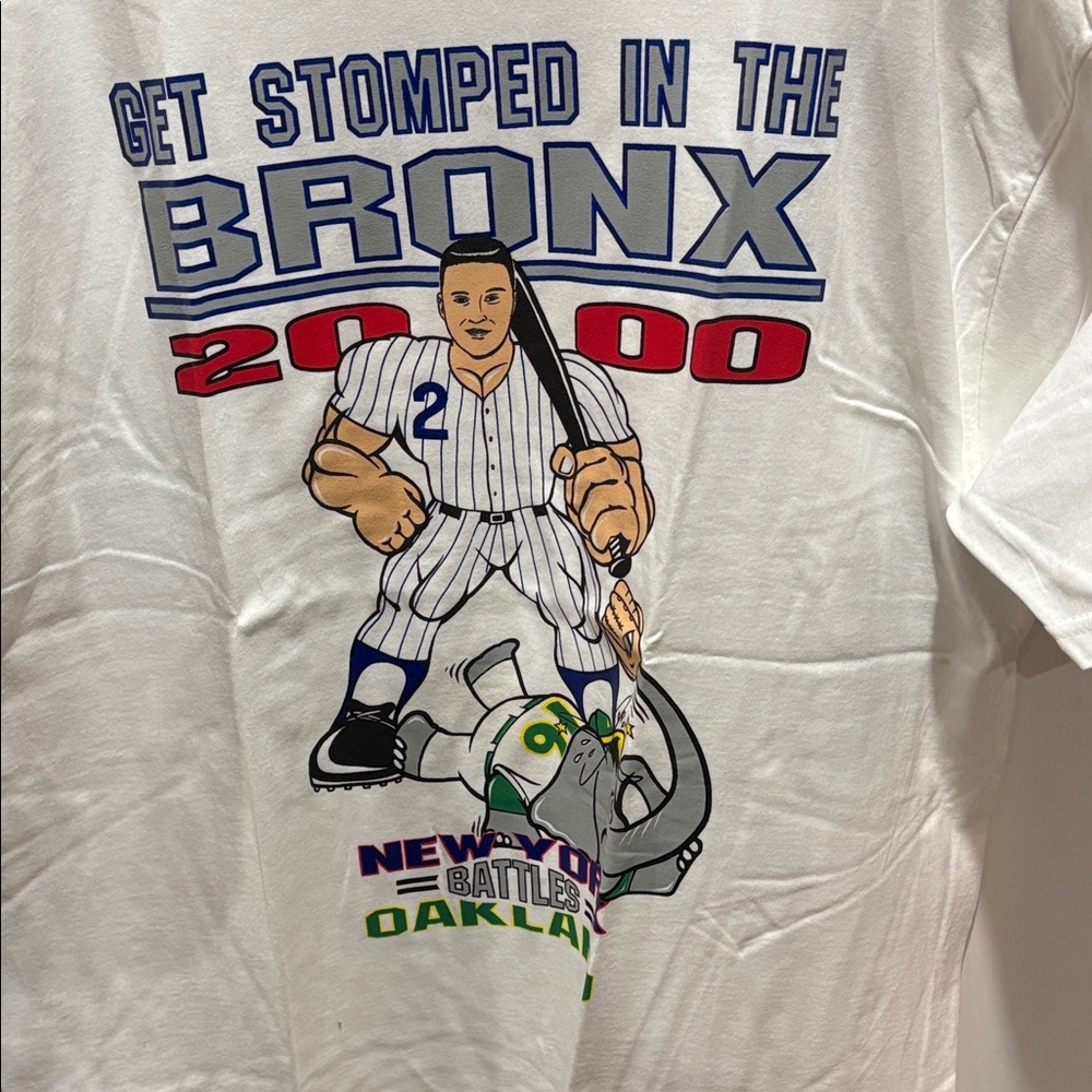 Yankees Vintage “Get stomped in the bronx 2000” ny vs oakland Derek Jeter XL